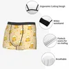 Underpants padrão com caneca de cerveja homens roupa interior boxer briefs shorts calcinha humor respirável para o sexo masculino