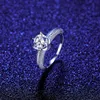 MOSSANITE DIMENT RING S925 STRIBLING SIX Six Claw Full Diamond Pierścień Wedding Pierdzie Pierścień Pierścień Europejska Moda Znakomity Pierścień Walentynki Gift SPC