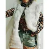 Women's Vests Pure Color Casual Winter Leatherette Vest Woman Arrival Fur Plush Waistcoat Women Clothes 2023 Y2k Warm Jacket Plus Size