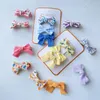 Hair Accessories Girls Embroidery Bowknot Fashion Checked Bow Barrettes Kids Clip Korean Grip Children Hairpins