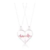 Hanger kettingen mode love ecg paar ketting eenvoudige veelzijdige magneet sieraden voor man en vrouwen geschenken