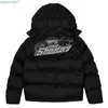 Down Parkas Jaquetas Masculinas Trapstar London Shooters Hooded Puffer Jaqueta Preto Reflexivo Bordado Térmico Hoodie Homens Casaco de Inverno 230620ss XJ2P