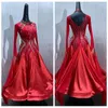 Scene Wear Standard Dance Dress Ballroom Red Color Costum Waltz Modern Social Dancing