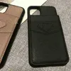 高級ファッションデザイナーのiPhoneケースカバー12 11Pro XR XS Max 7/8 Plus Phone Case Leather Brand D1