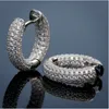 20 Styles 925 argent sterling Charme Hoop Boucle D'oreille AAAAA Zircon Bijoux Fête De Mariage Boucles D'oreilles pour les Femmes De Mariée Promise Anniversaire Bijoux