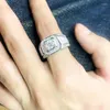 Cluster Rings Vinregem Genuine 925 Sterling Silver 3EX 1CT VVS1 Pass Test Diamond D Color Moissanite Ring For Women Men Gift Drop