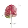 Dekoracyjne kwiaty 3 szt. 27 cali sztuczny anturium do dekoracji domu dekoracja ślubna (różowe)