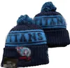 Men Knitted Cuffed Pom Tennessee TB Bobble Hats Sport Knit Hat Striped Sideline Wool Warm Baseball Beanies Cap for Women A13