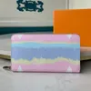 Designer-portemonnee met ritssluiting, lange portemonnees voor dames, pastel portemonnee, roze, blauw en rood, 3 kleuren231p