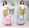 Backpacks School Rolling Torby plecakowe szkolne plecak dla dziewcząt Kids School Trolley Bag For Girls School Bag Wheels for Girl