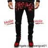 Men's Jeans 2021 Men's Jeans Ripped Skinny Ho Biker Trousers Stretch Slim Denim Pencil Pants Street Punk Black Hot Drill Jeans For Men 0407H23