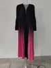 Płaszcze damskie okopy miyake oryginalny plisowany gradientowy printowany płaszcz dla kobiet pełne flary rękawy elegancki wieczór 2023 Autumn