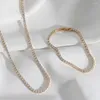 Hängen 2023 Trend 14K Gold Plated Choker Halsband för kvinnor Delikat Zirkonkedjiga smycken Girls Crystal Gifts Mom Gir Friend