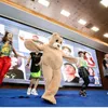 Disfraces de mascota de oso de peluche, oso de peluche de oso pardo con calzoncillos blancos, disfraces, vestido, fiesta de cumpleaños de Carnaval de Halloween
