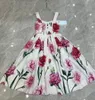 Womens dress sleeveless pink carnation print midi dress