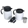 Sublimación Térmica Jarra de café Termo de acero inoxidable Olla 27 oz 34 oz Tetera de doble pared con filtro de té extraíble Gran capacidad Shimmer Hot Coffee Pot bb0407