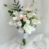 Wedding Flowers Tulip Artificial Fake Bridal Flower Bouquet Floral Plants Decor For Home Garden Party Table