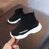 Botas crianças meias botas criança menino antiderrapante crianças outono novos sapatos esportivos embrulhando sapatos estiramento meninos casual malha respirável tênis t231107