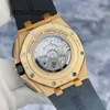 Ap Швейцарские роскошные наручные часы Epic Royal AP Oak Offshore Series 26401ro Дата Функция времени Розовое золото 18 карат/керамика Материал Автоматическое оборудование EYGM