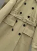 Trench da donna Designer Vintage Patchwork Presbiopia Mantella Cappotto lungo per la moda autunnale Doppiopetto di lusso