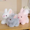 Jouets en peluche lapin mignon de 30cm, Animal en peluche, jouets pour bébé, poupée, jouet d'accompagnement pour le sommeil, porte-clés de 15cm, cadeaux pour enfants