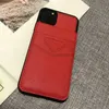 高級ファッションデザイナーのiPhoneケースカバー12 11Pro XR XS Max 7/8 Plus Phone Case Leather Brand D1