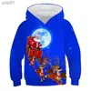 Men's Hoodies Sweatshirts Boys Girls Hoodies Santa Claus 3D Print Autumn Boy Girl Hooded Sweatshirts Kids Pullover Children's Clothing Hristmas Gifts TopsL231107