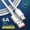 6a USB Type C -gegevenskabel voor Huawei Android 6a Super snel snel opladen mobiele telefoon Data Cable 6A 838D