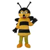 Disfraz de mascota de abeja de alta calidad Carnaval Traje unisex Tamaño para adultos Fiesta de cumpleaños de Navidad de Halloween Vestir al aire libre Accesorios promocionales