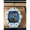 SUPERCLONE vliegwielhorloge Richa Milles polshorloge Rm055 wit keramiek automatisch mechanisch transparant koolstofvezel horloge384 luxe montres