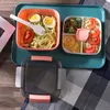 Bento Boxes 1100 ml 1500 ml Portable Lunch Box Container 2-lagers Grid Salad Bowl Bento Box Salad Bowl Lunch Box 230407