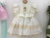 Robes de fille 0-8Y bébé fille lait blanc Vintage dentelle robe de princesse pour les anniversaires décontractés et le baptême de l'Aïd 230407