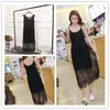 Casual Dresses Spaghetti Strap Modal Sleeveless Sling Slim Long Women Dress 2023 Spring Summer Lace Patchwork Vest