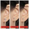 Stud ANZIW mode 925 en argent Sterling taille émeraude boucles d'oreilles pour femmes géométrique Piercing boucle d'oreille de mariage oreille boucle bijoux cadeau YQ231107