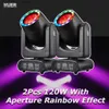 Moving Head Lights 2 stks/partij MINI LED Moving Head Licht 120 W Beam + Spot + Regenboogeffect + Diafragma + 18 Prisma's Dj Dmx Podiumlichteffect Licht Disco Bar Q231107