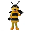 Costume da mascotte ape di alta qualità, carnevale, unisex, per adulti, taglia, Halloween, Natale, festa di compleanno, abbigliamento all'aperto, oggetti di scena promozionali