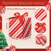 Scatole per decorazioni natalizie con fiocco Goody Gift Ribbon Coperchio per nidificazione Coperchi per caramelle rosse Biscotto per forniture per feste di Natale Consegna a goccia Otsxj
