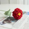 Dekorativa blommor 5 datorer Artificial Peony Flower Bouquet Creative Handmade Wool Weaving Simulation Party Diy Decor