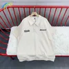 Herr t-shirts högkvalitativ tunga tyg streetwear rhude t shirt män kvinnor 1 1 bomull klassiker broderad rhude lapptäck lapel topp tee