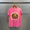 Designer-Mode-T-Shirt Kerwin Frist Telethin Charity Kanyes Tide Brand Kurzarm-Schaumrosa-T-Shirt