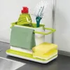 Hooks Rails Kitchen Sponge Drainage Rack Multifunktionsrätter från Rengöring av dräneringsspel Tabeller för handdukshandduk