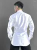 Vêtements de scène vêtements d'entraînement de danse latine Style homme col en v Performance chemise Chacha Rumba Tango robe hauts DQS11583