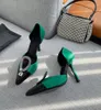 High quality Luxury Designers Shoes Women Slip On Stiletto High Heel Sexy Party Dress Ladies Shoes Pointed Toe Crytal Rhinestones Design Pump Heels big size