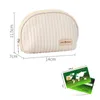 Cosmetic Bags Half Round Cake Makeup Bag Portable Coin Purse Lipstick Waterproof Storage