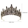 Bandanas Crown Black Rhinestone Bridal Crowns Bride Tiara Headband Wedding Birthday Hair Accessory