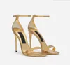 23s Women dress sandal high heels Kim sandals Plaque High Heel Sandals Mirrored-effect slingback ankle strap open toe patent leather luxury designer shoes