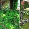 Dekorativa blommor konstgjorda växtväggblommor paneler grön plast gräsmatta tropiska lämnar bröllop dekoration hemtillbehör