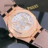 AP Swiss Luksusowe zegarki na nadgarstki Kolekcja Royal Ap Oak 15510OR.OO.D002CR.02 Rose Gold Black Black Men's Fashion Speisure Business Watch Suns