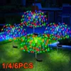 Lawn Lamps LED Solar Power Lights Firework Garden Decoration Fairy Lights Waterproof Outdoor Dandelion Lawn Lamp For Patio Path P230406