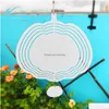 Arts And Crafts Sublimation Wind Spinner Sublimated 10Inch Blank Metal Ornament Double Sides Blanks Diy Ch Dhl